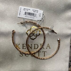 Kendra Scott Textured Rose Gold  Hoop Earrings